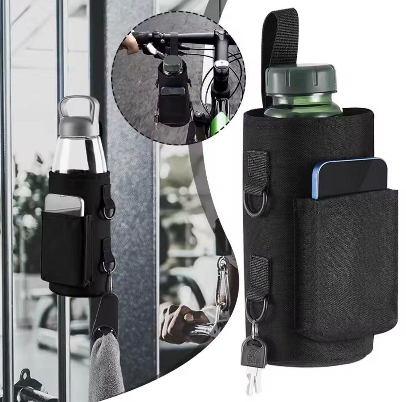 Magnetic Gym Water Bottle Bag