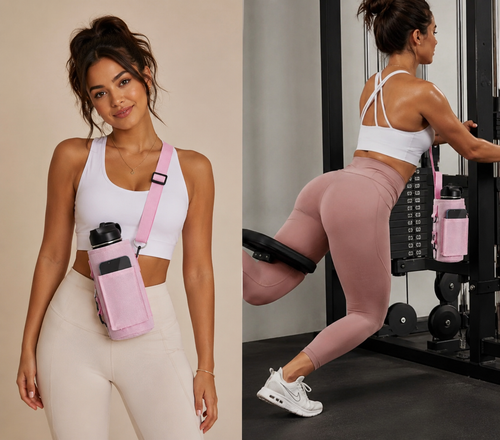 Girls Magnetic Gym Water Bottle Bag